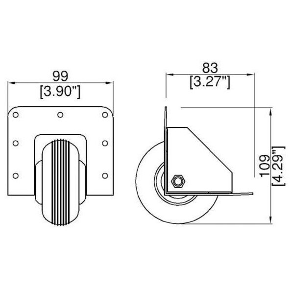 Main product image for Penn-Elcom W2080K/HD 3" Heavy Duty Recessed Corner 262-3054